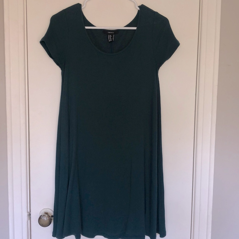 Dark green swing dress